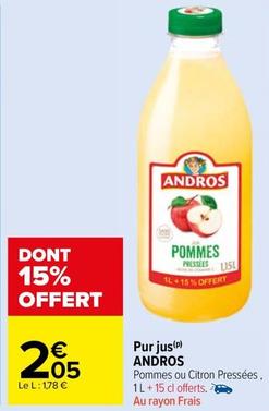 Andros - Pur Jus offre à 2,05€ sur Carrefour Market