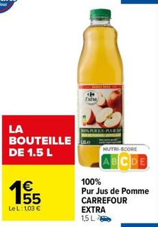 Carrefour - 100% Pur Jus De Pomme Extra offre à 1,55€ sur Carrefour Market