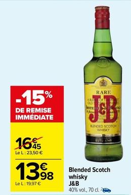 J&B - Blended Scotch Whisky offre à 13,98€ sur Carrefour Market