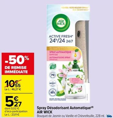 Air Wick - Spray Désodorisant Automatique offre à 5,27€ sur Carrefour Market