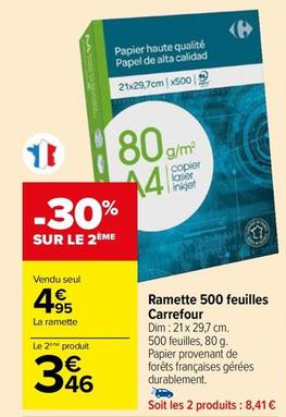 Carrefour - Ramette 500 Feuilles offre à 4,95€ sur Carrefour Market