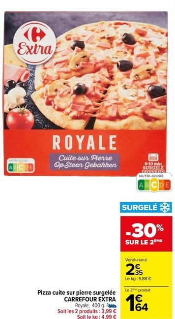 Carrefour - Pizza Cuite Sur Pierre Surgelée Extra offre à 2,35€ sur Carrefour Market