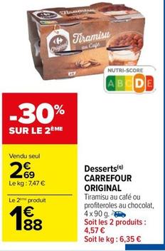 Carrefour - Desserts Original offre à 2,69€ sur Carrefour Market