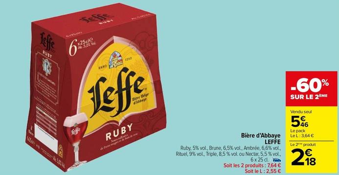 Leffe - Biere D'Abbaye  offre à 5,46€ sur Carrefour Market