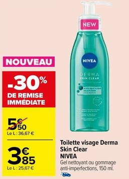 Nivea - Toilette Visage Derma Skin Clear offre à 3,85€ sur Carrefour Market