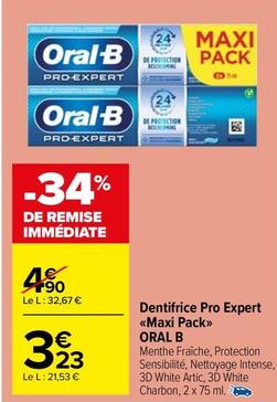 Oral-b - Dentifrice Pro Expert Maxi Pack offre à 3,23€ sur Carrefour Market