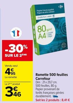 Carrefour - Ramette 500 Feuilles offre à 4,95€ sur Carrefour Market