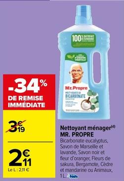 Mr Propre - Nettoyant Ménager offre à 2,11€ sur Carrefour Market