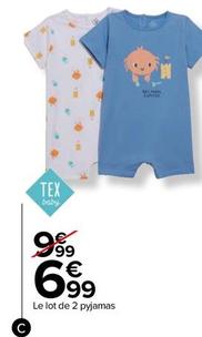 Tex Baby - Lot De 2 Pyjamas offre à 6,99€ sur Carrefour