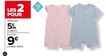 Tex Baby - Pyjama Bébé offre à 5,99€ sur Carrefour