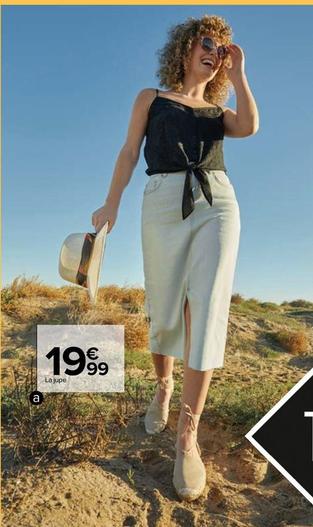 Jupe Midi Femme offre à 19,99€ sur Carrefour