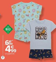 Pyjashort Enfant 100% Coton offre à 4,99€ sur Carrefour