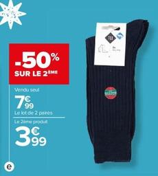 Tex - Mi Chaussettes Fil D'ecosse Homme offre à 7,99€ sur Carrefour