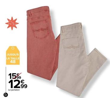 Pantalon Femme offre à 12,99€ sur Carrefour