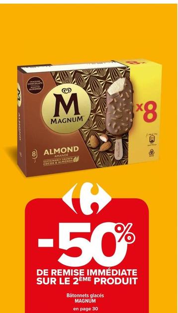 Algida - Bâtonnets Glacés Magnum offre sur Carrefour