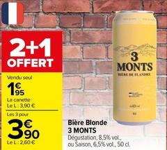 3 Monts - Bière Blonde  offre à 1,95€ sur Carrefour