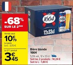 1664 - Bière Blonde  offre à 10,79€ sur Carrefour