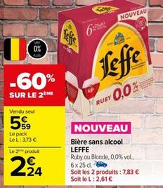 Leffe - Bière Sans Alcool offre à 5,59€ sur Carrefour