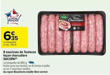Socopa - 8 Saucisses De Toulouse Façon Charcutière offre à 6,35€ sur Carrefour