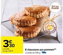 6 Chaussons Aux Pommes offre à 3,3€ sur Carrefour