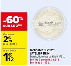 L'atelier Blini - Tartinable "Extra" offre à 2,79€ sur Carrefour