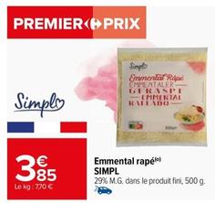 Simpl - Emmental Rapé offre à 3,85€ sur Carrefour