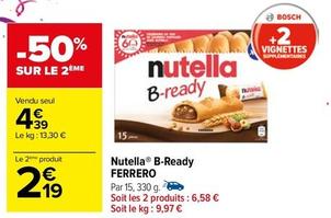 Ferrero - Nutella B-Ready offre à 4,39€ sur Carrefour