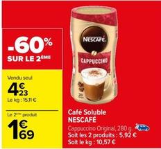 Nescafé - Café Soluble offre à 4,23€ sur Carrefour