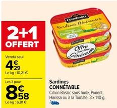 Connetable - Sardines offre à 4,29€ sur Carrefour