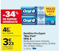 Oral-B - Dentifrice Pro Expert "Maxi Pack" offre à 3,23€ sur Carrefour