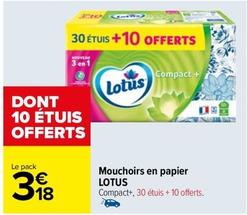 Lotus - Mouchoirs En Papier offre à 3,18€ sur Carrefour