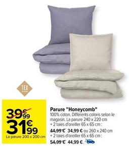 Parure "Honeycomb" offre à 31,99€ sur Carrefour