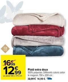 Plaid Extra Doux offre à 12,99€ sur Carrefour