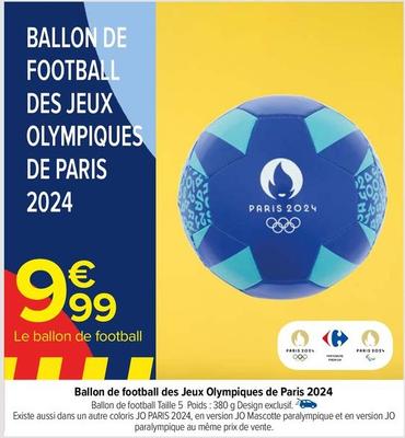 Ballon De Football Des Jeux Olympiques De Paris 2024 offre à 9,99€ sur Carrefour