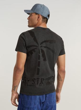 T-Shirt Musa Palm Stencil Pigment Dye offre à 49,95€ sur G-Star Raw