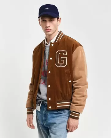 Veste Varsity de GANT en velours côtelé offre à 350€ sur Gant