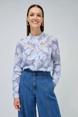 CHEMISE À RAYURES AVEC BRODERIES offre à 69,95€ sur Salsa