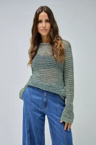 PULL EN MAILLE BRILLANTE offre à 69,95€ sur Salsa