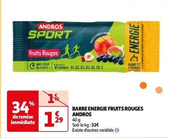andros - barre energie fruits rouges