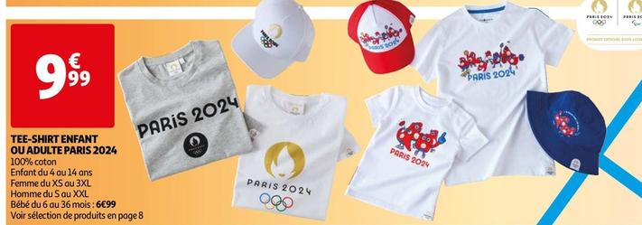 Tee-shirt Enfant Ou Adulte Paris 2024