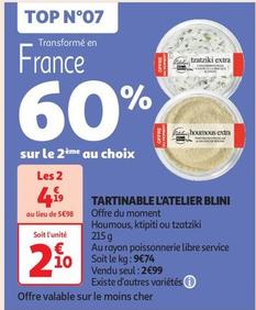 Blini - Tartinable L'Atelier offre à 2,1€ sur Auchan Supermarché