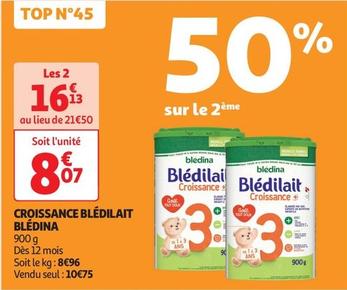 Blédina - Croissance Bledilait offre à 10,75€ sur Auchan Supermarché