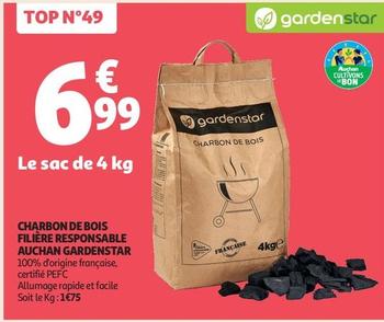 Auchan Gardenstar - Charbon De Bois Filiere Responsable offre à 6,99€ sur Auchan Supermarché