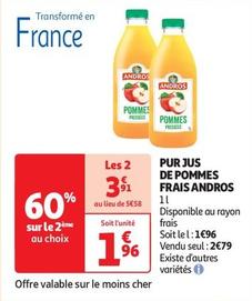 Andros - Pur Jus De Pommes Frais offre à 1,96€ sur Auchan Supermarché