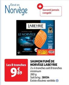 Labeyrie - Saumon Fumé De Norvège offre à 9,89€ sur Auchan Supermarché