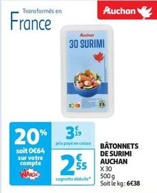 Auchan - Bâtonnets De Surimi offre à 2,55€ sur Auchan Supermarché