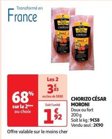 César Moroni - Chorizo offre à 2,9€ sur Auchan Supermarché