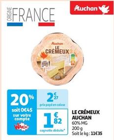 Auchan - Le Crémeux offre à 11,35€ sur Auchan Supermarché