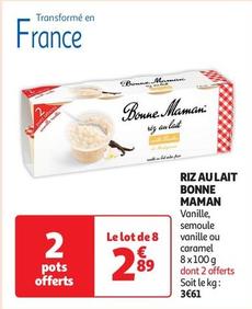 Bonne Maman - Riz Au Lait offre à 2,89€ sur Auchan Supermarché