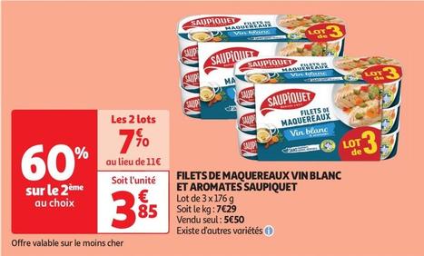 Saupiquet - Filets De Maquereaux Vin Blanc Et Aromates offre à 3,85€ sur Auchan Supermarché